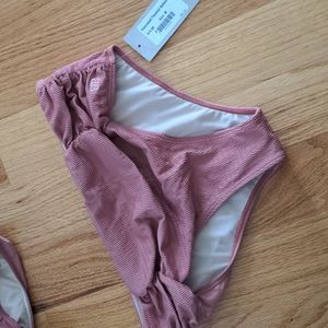 NWT Albion Bathing suit bottom only rosewood paneled bottoms size medium
